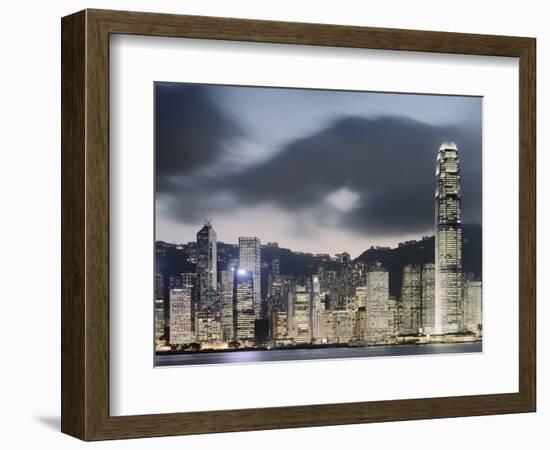 Hong Kong Skyline and financial district at dusk-Martin Puddy-Framed Photographic Print