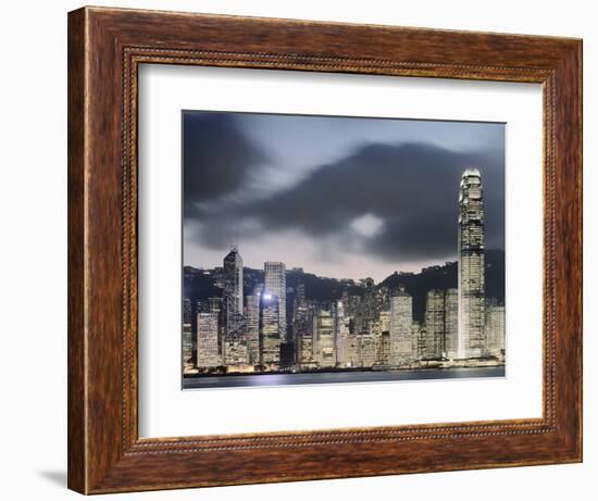 Hong Kong Skyline and financial district at dusk-Martin Puddy-Framed Photographic Print