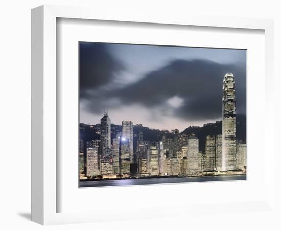 Hong Kong Skyline and financial district at dusk-Martin Puddy-Framed Photographic Print