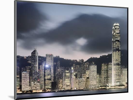Hong Kong Skyline and financial district at dusk-Martin Puddy-Mounted Photographic Print