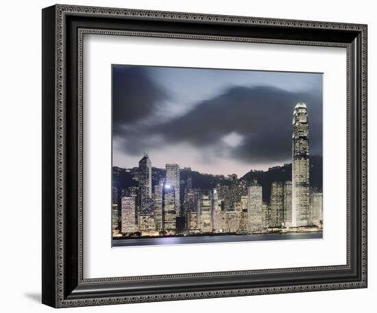 Hong Kong Skyline and financial district at dusk-Martin Puddy-Framed Photographic Print