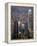 Hong Kong skyline and Victoria Harbor at night-Tibor Bogn?r-Framed Premier Image Canvas