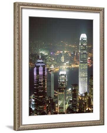 Hong Kong Skyline at Night with the Center on Left, and 2Ifc Building on  Right, Hong Kong, China' Photographic Print - Amanda Hall | Art.com