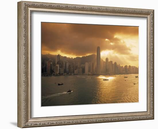 Hong Kong Skyline from Kowloon, China-Jon Arnold-Framed Photographic Print