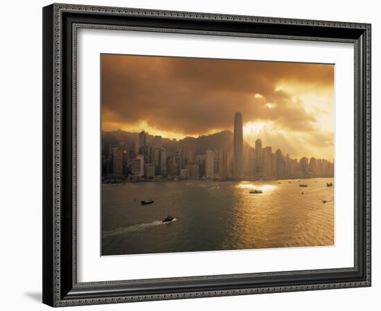 Hong Kong Skyline from Kowloon, China-Jon Arnold-Framed Photographic Print