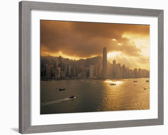 Hong Kong Skyline from Kowloon, China-Jon Arnold-Framed Photographic Print