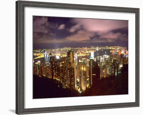 Hong Kong Skyline from Victoria Mountain, China-Bill Bachmann-Framed Photographic Print