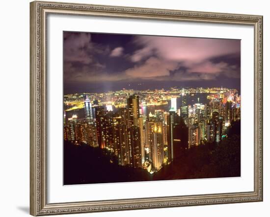 Hong Kong Skyline from Victoria Mountain, China-Bill Bachmann-Framed Photographic Print