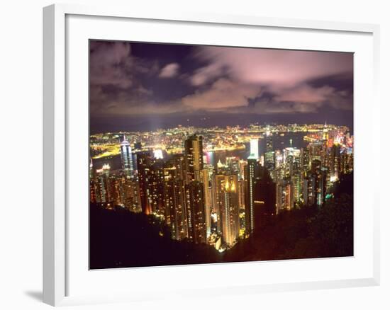 Hong Kong Skyline from Victoria Mountain, China-Bill Bachmann-Framed Photographic Print