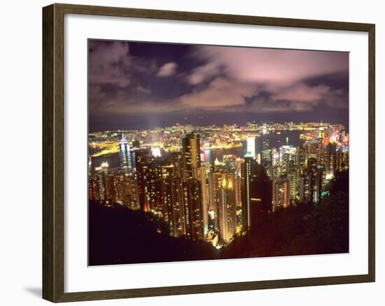 Hong Kong Skyline from Victoria Mountain, China-Bill Bachmann-Framed Photographic Print