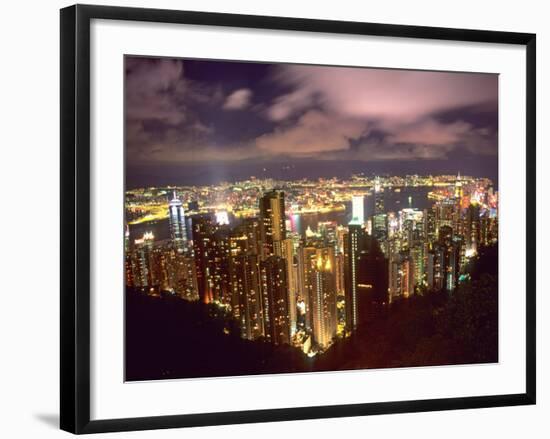 Hong Kong Skyline from Victoria Mountain, China-Bill Bachmann-Framed Photographic Print