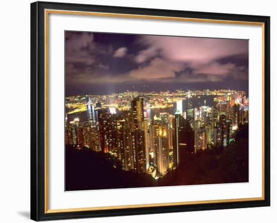 Hong Kong Skyline from Victoria Mountain, China-Bill Bachmann-Framed Photographic Print