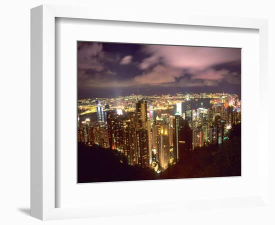 Hong Kong Skyline from Victoria Mountain, China-Bill Bachmann-Framed Photographic Print