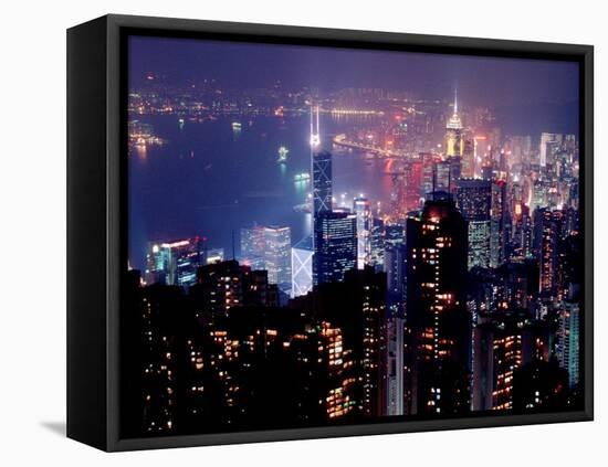 Hong Kong Skyline from Victoria Peak, China-Russell Gordon-Framed Premier Image Canvas