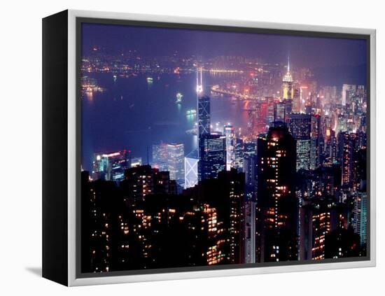 Hong Kong Skyline from Victoria Peak, China-Russell Gordon-Framed Premier Image Canvas