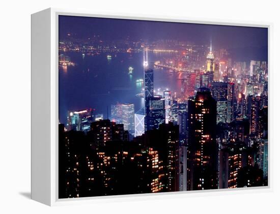 Hong Kong Skyline from Victoria Peak, China-Russell Gordon-Framed Premier Image Canvas