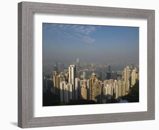 Hong Kong Skyline from Victoria Peak, Hong Kong, China-Amanda Hall-Framed Photographic Print