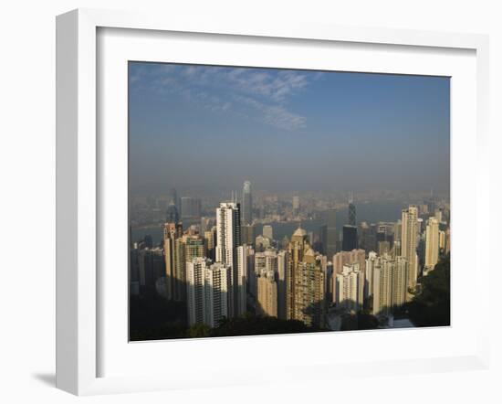 Hong Kong Skyline from Victoria Peak, Hong Kong, China-Amanda Hall-Framed Photographic Print