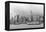 Hong Kong Skyline with Boats in Victoria Harbor in Black and White.-Songquan Deng-Framed Premier Image Canvas