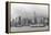 Hong Kong Skyline with Boats in Victoria Harbor in Black and White.-Songquan Deng-Framed Premier Image Canvas
