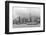 Hong Kong Skyline with Boats in Victoria Harbor in Black and White.-Songquan Deng-Framed Photographic Print