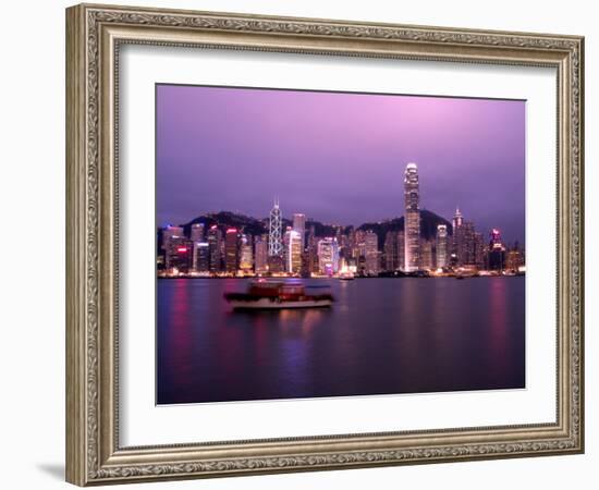 Hong Kong Skyline with Victoris Peak, China-Bill Bachmann-Framed Photographic Print