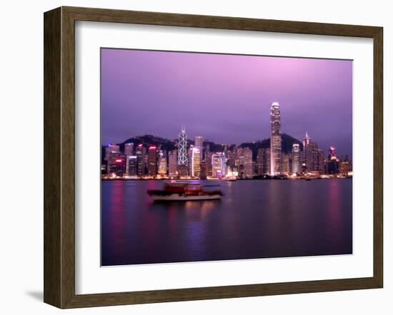 Hong Kong Skyline with Victoris Peak, China-Bill Bachmann-Framed Photographic Print