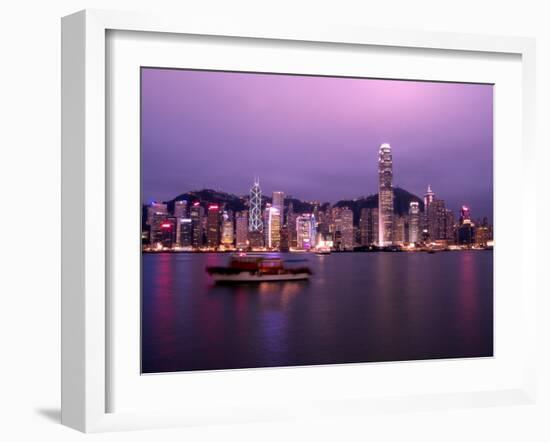 Hong Kong Skyline with Victoris Peak, China-Bill Bachmann-Framed Photographic Print