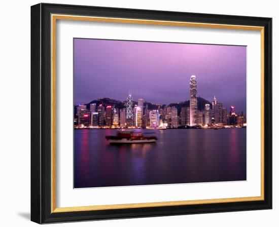 Hong Kong Skyline with Victoris Peak, China-Bill Bachmann-Framed Photographic Print