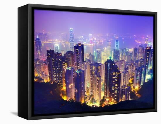 Hong Kong Skyline-Sean Pavone-Framed Premier Image Canvas