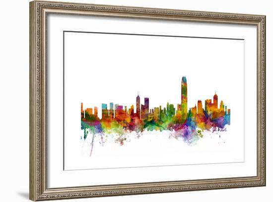 Hong Kong Skyline-Michael Tompsett-Framed Art Print