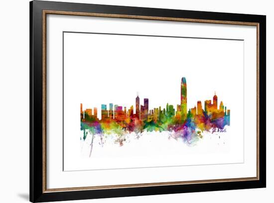 Hong Kong Skyline-Michael Tompsett-Framed Art Print