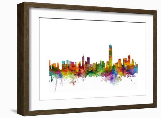 Hong Kong Skyline-Michael Tompsett-Framed Art Print