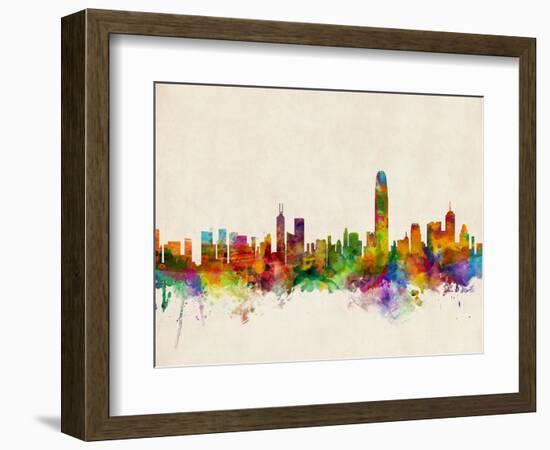 Hong Kong Skyline-Michael Tompsett-Framed Art Print