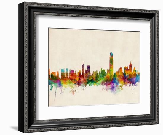 Hong Kong Skyline-Michael Tompsett-Framed Art Print