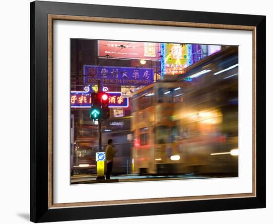 Hong Kong, Trams, China-Peter Adams-Framed Photographic Print