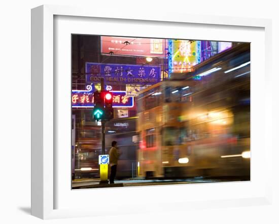 Hong Kong, Trams, China-Peter Adams-Framed Photographic Print