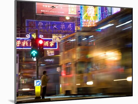 Hong Kong, Trams, China-Peter Adams-Mounted Photographic Print