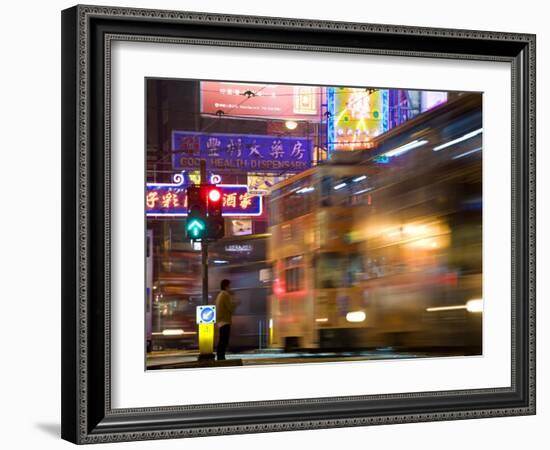 Hong Kong, Trams, China-Peter Adams-Framed Photographic Print