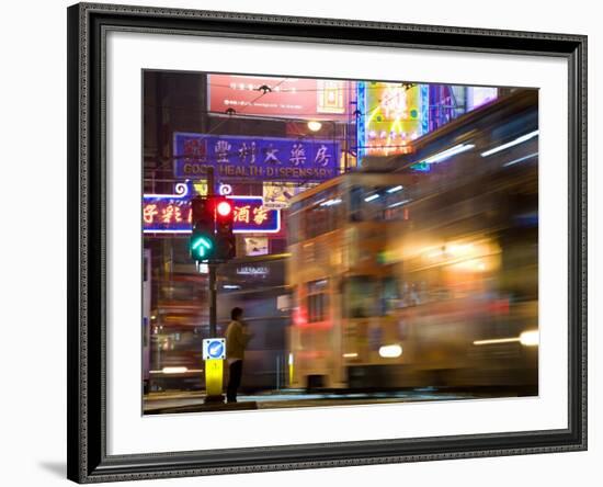 Hong Kong, Trams, China-Peter Adams-Framed Photographic Print