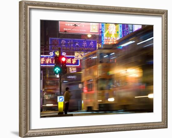 Hong Kong, Trams, China-Peter Adams-Framed Photographic Print