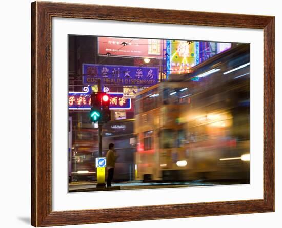 Hong Kong, Trams, China-Peter Adams-Framed Photographic Print
