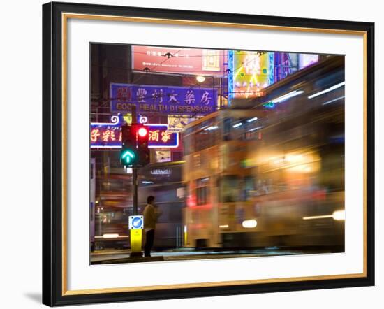 Hong Kong, Trams, China-Peter Adams-Framed Photographic Print