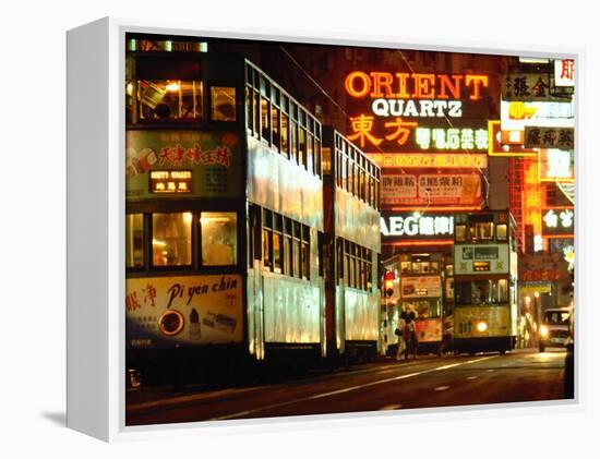 Hong Kong Trams-null-Framed Premier Image Canvas