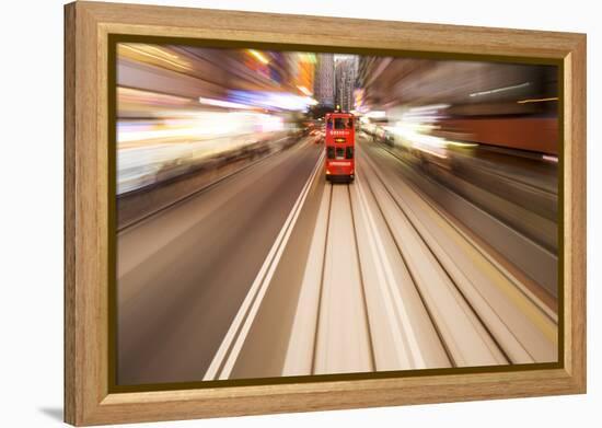 Hong Kong Tramways, China-Paul Souders-Framed Premier Image Canvas