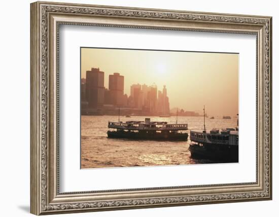 Hong Kong, Tsim Sha Tsui, View of Skyline and Star Ferry-Stuart Westmorland-Framed Photographic Print