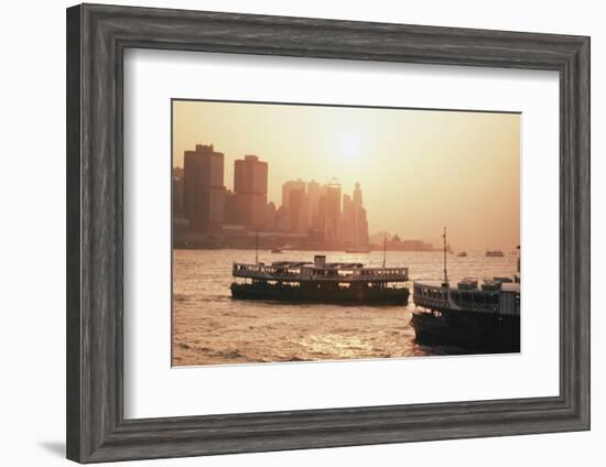 Hong Kong, Tsim Sha Tsui, View of Skyline and Star Ferry-Stuart Westmorland-Framed Photographic Print