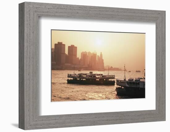 Hong Kong, Tsim Sha Tsui, View of Skyline and Star Ferry-Stuart Westmorland-Framed Photographic Print