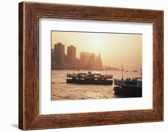 Hong Kong, Tsim Sha Tsui, View of Skyline and Star Ferry-Stuart Westmorland-Framed Photographic Print