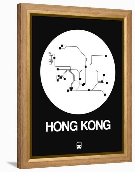 Hong Kong White Subway Map-NaxArt-Framed Stretched Canvas